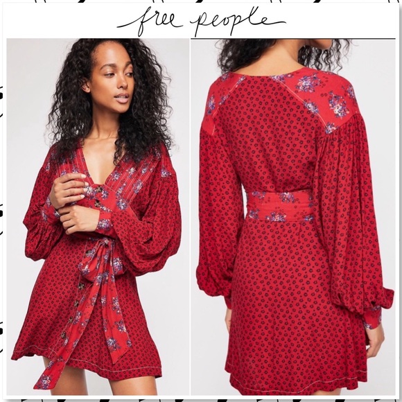 Free People Dresses & Skirts - NWOT Free People Wonderland Mini Dress Red